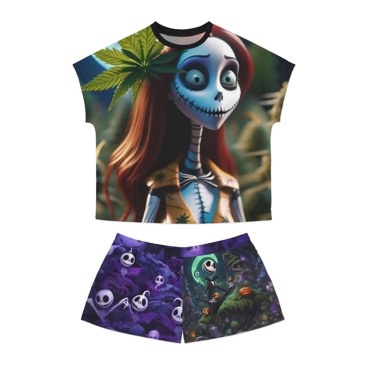 Women's Short Pajama Set (AOP) she sells seashells