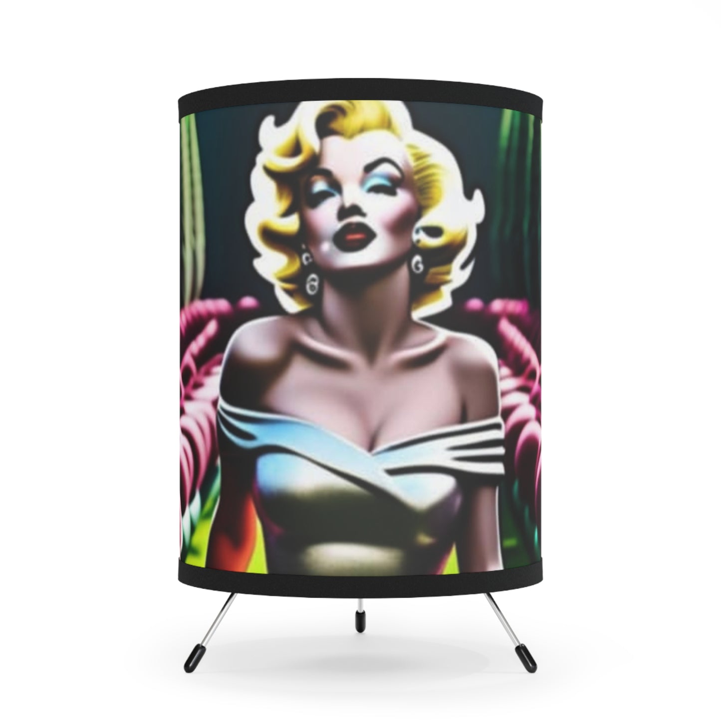 Mj Marylin  Tripod Lamp with High-Res Printed Shade