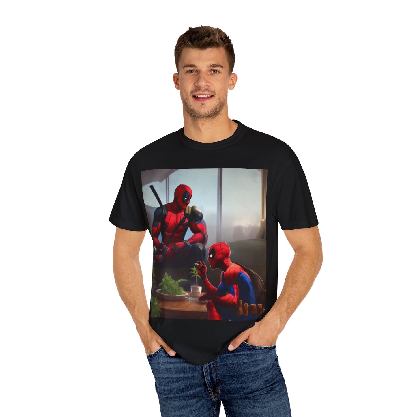 PVDP and Webslinger Chillin- Unisex Garment-Dyed T-shirt